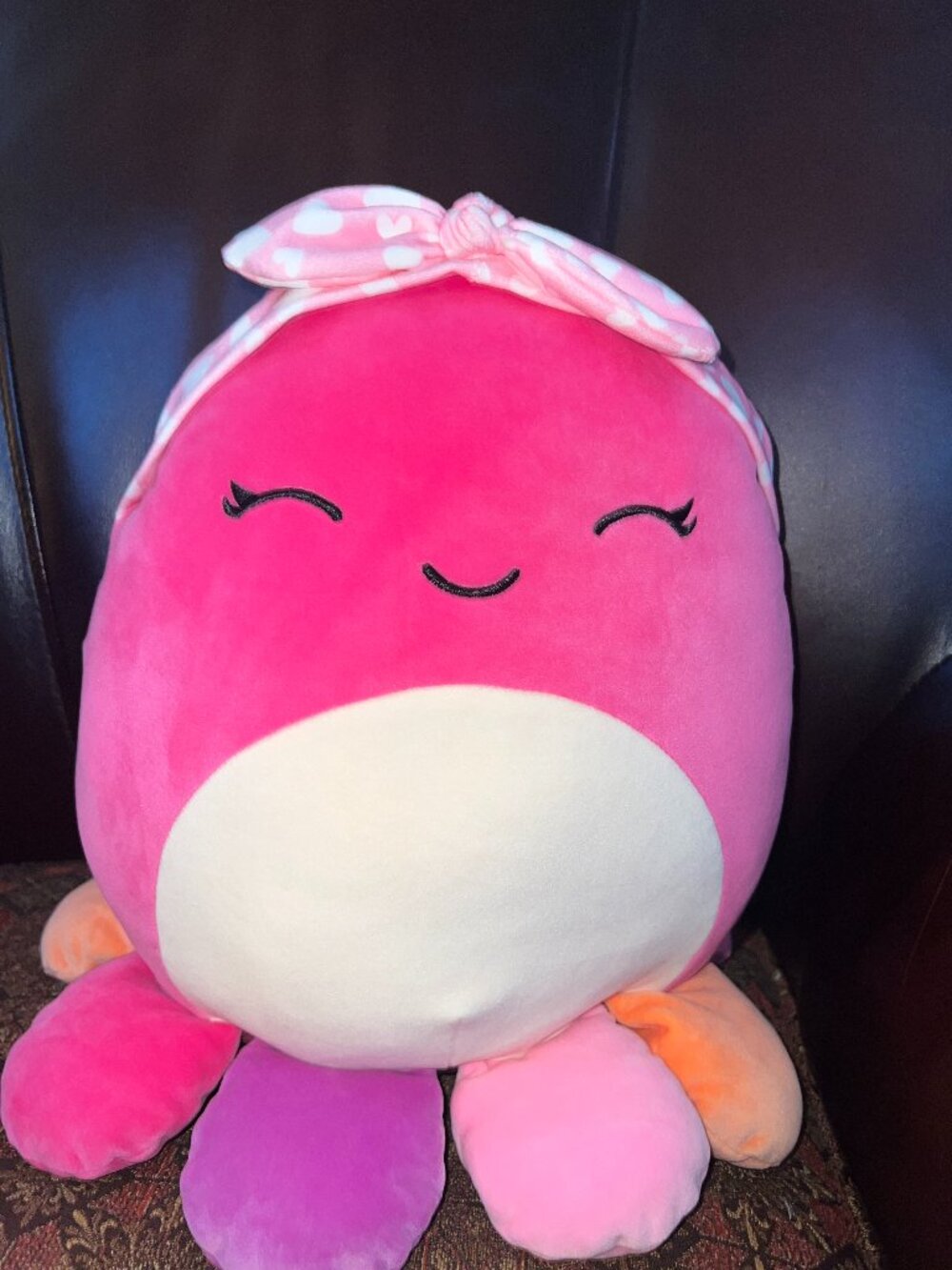 Squishmallows Pink Octopus Plush Heart Headband Valentine Edition Multi-Tentacle